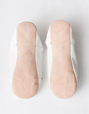 Bohemia Design Sequin Slippers, White (WHITE), large