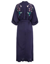 Tallulah and Hope Gloria Embroidered Midi Dress, Blue (NAVY), large