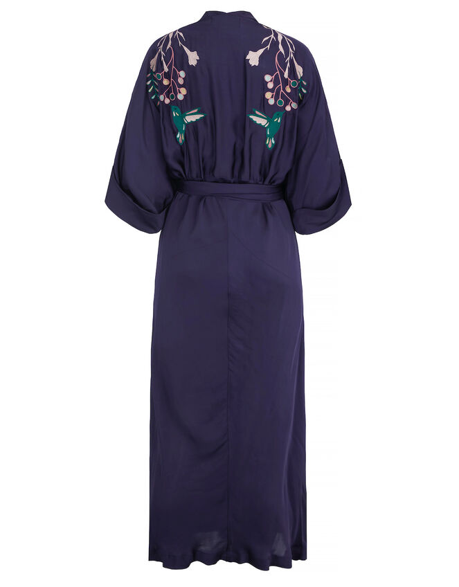 Tallulah and Hope Gloria Embroidered Midi Dress, Blue (NAVY), large