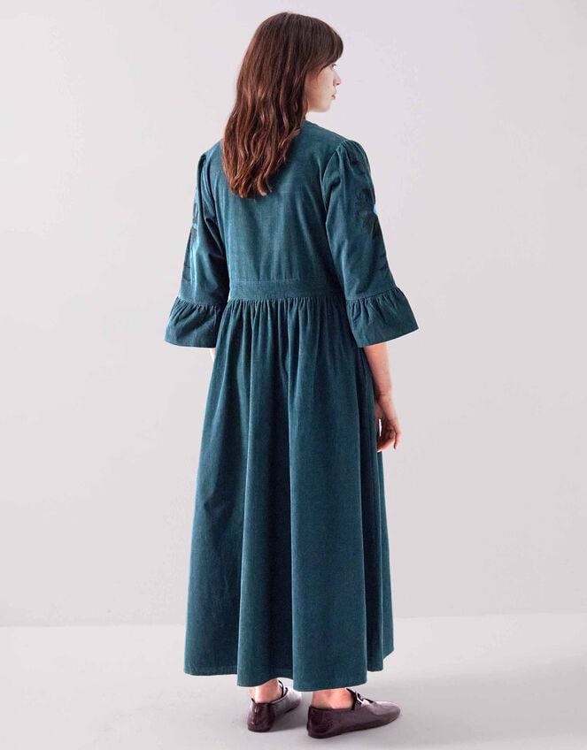 East Odelia Floral Embroidered Maxi Dress, Blue (NAVY), large