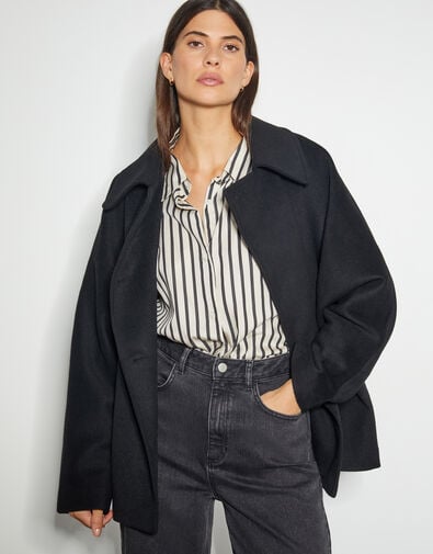 Didi Dolman Sleeve Coat, Black (BLACK), large