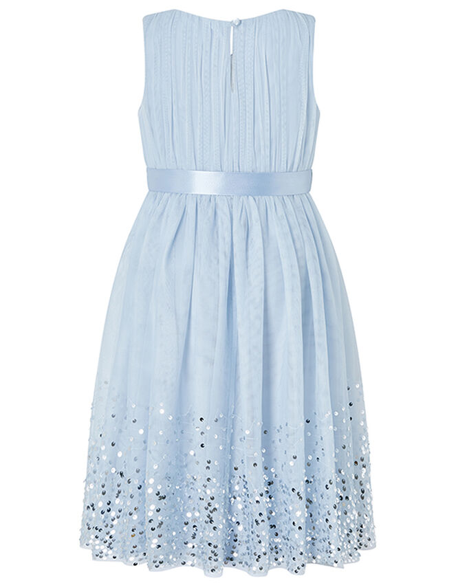 Lana Tulle Occasion Dress with Sequinned Hem, Blue (BLUE), large