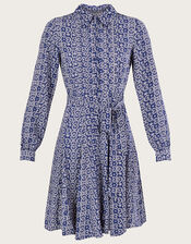 Josephina Print Shirt Dress, Blue (BLUE), large