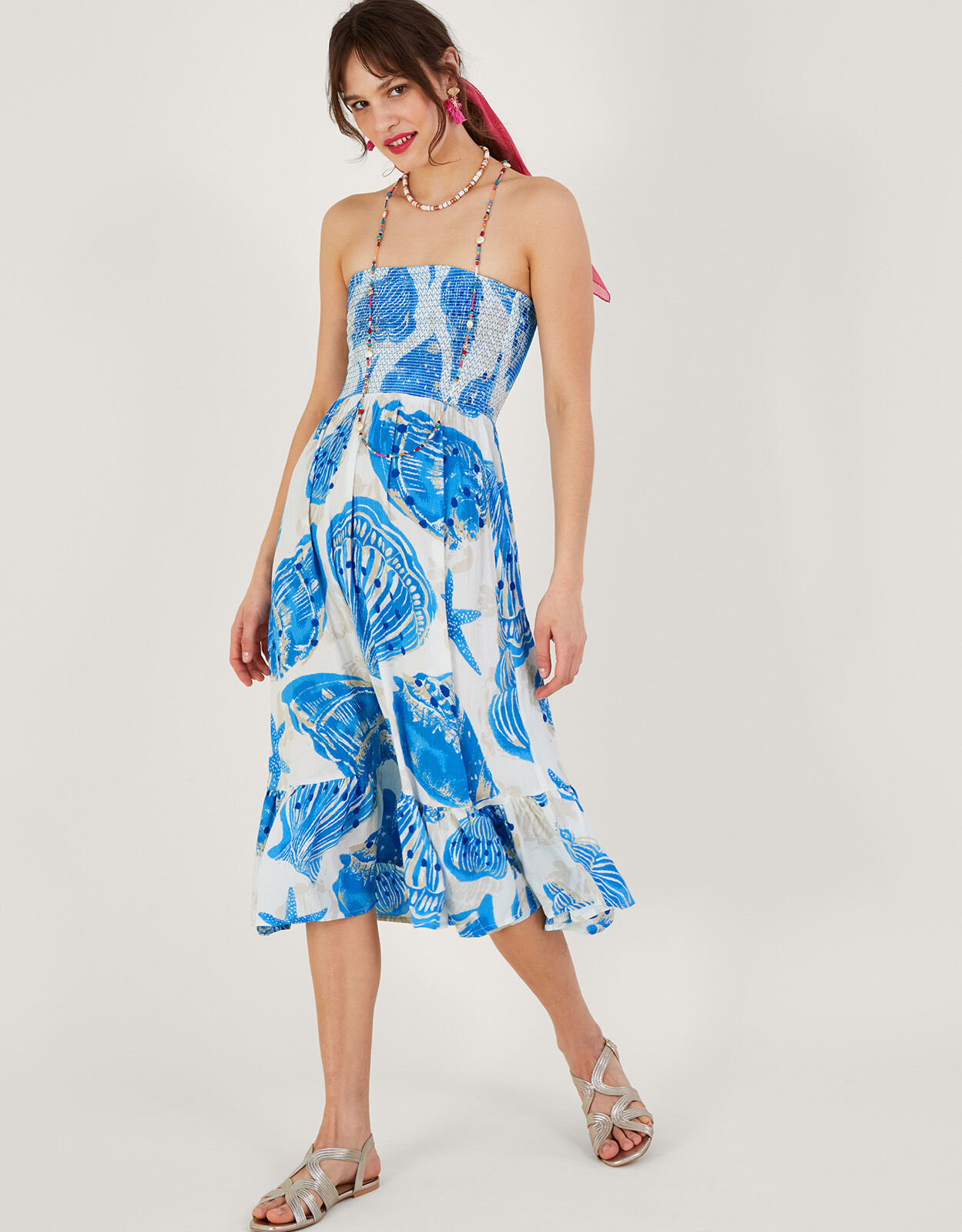 Bandeau midi beach dress clearance