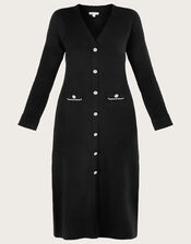 Pocket Detail Knit Dress, Black (BLACK), large