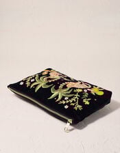 Elizabeth Scarlett Jungle Jaguar Velvet Pouch, , large