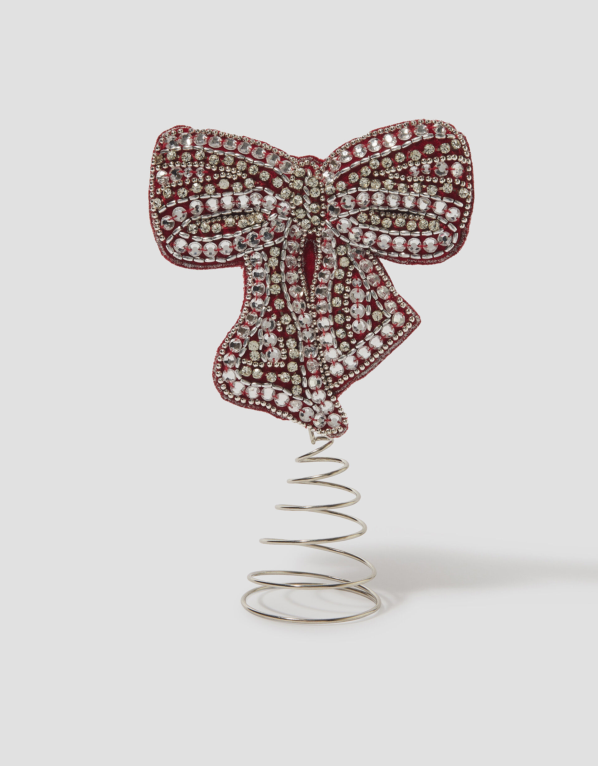 Embellished Bow Christmas Tree Topper Decorations Monsoon UK.