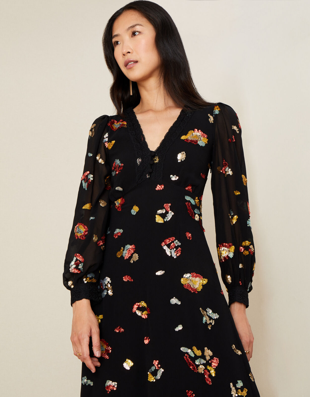 polyester midi dress