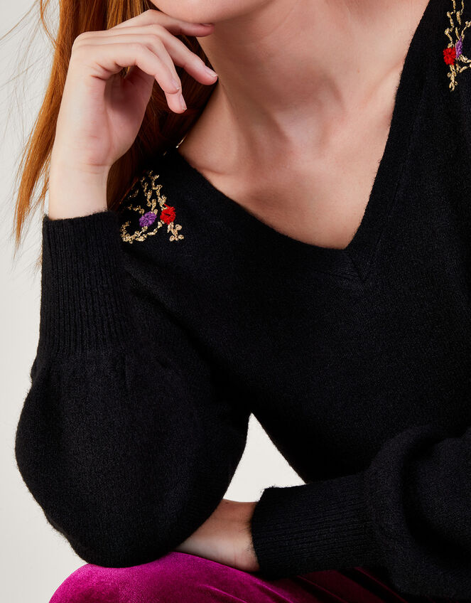 Pat Paisley Jumper, Black (BLACK), large