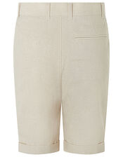 Sebastian Smart Shorts in Linen Blend, Natural (STONE), large