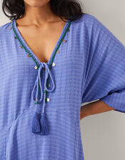 Leslie Embellished Maxi Kaftan, Blue (BLUE), large