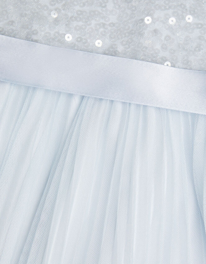 Keita Embellished Plisse Dress, Blue (BLUE), large