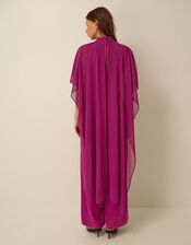 Valerie Cape Wide Leg Jumpsuit, Purple (PURPLE), large