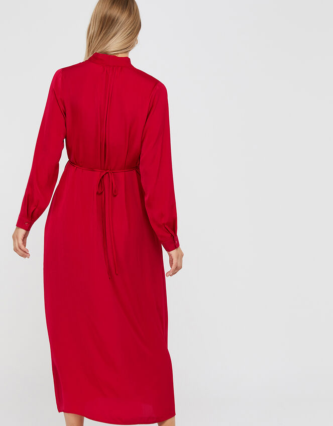 Felicity Satin Midi Dress, Red (RED), large