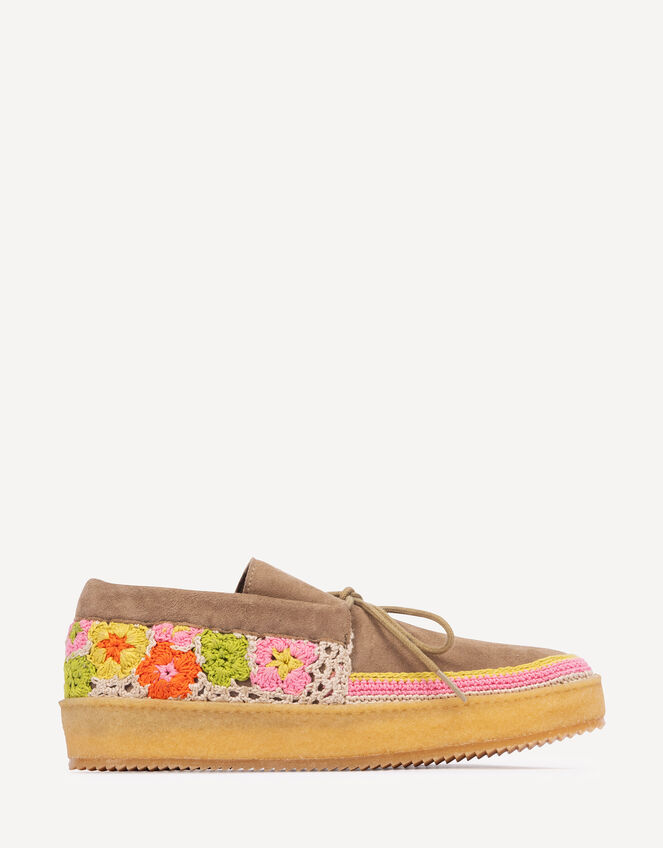 Laidback London Komo Suede Moccasins, Multi (MULTI), large