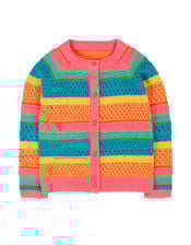 Frugi Rowe Rainbow Cardigan, Multi (MULTI), large