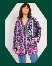 East Print Quilted Jacket , Multi (MULTI), large