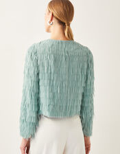 Cosima Fringe Jacket, Green (SAGE), large