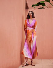 Devotion Twins Ombre Satin Dress, Purple (PURPLE), large
