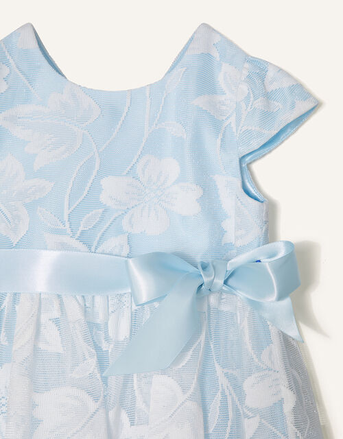 Baby Floral Lace Dress, Blue (BLUE), large