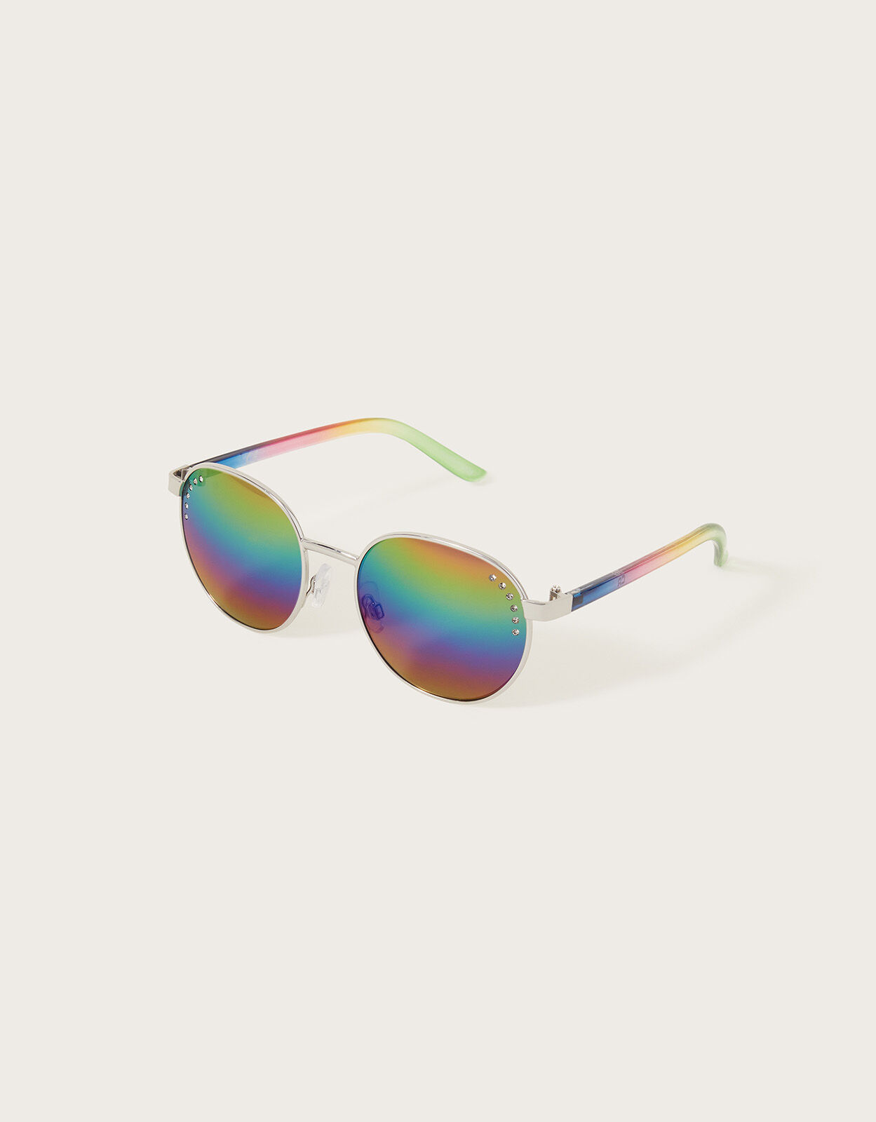 Diamante Mirror Sunglasses