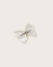 Sara Sparkle Pearl Bow Hair Clip, , large