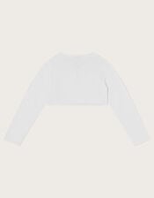 Niamh Pearl Embellished Cardigan, White (WHITE), large