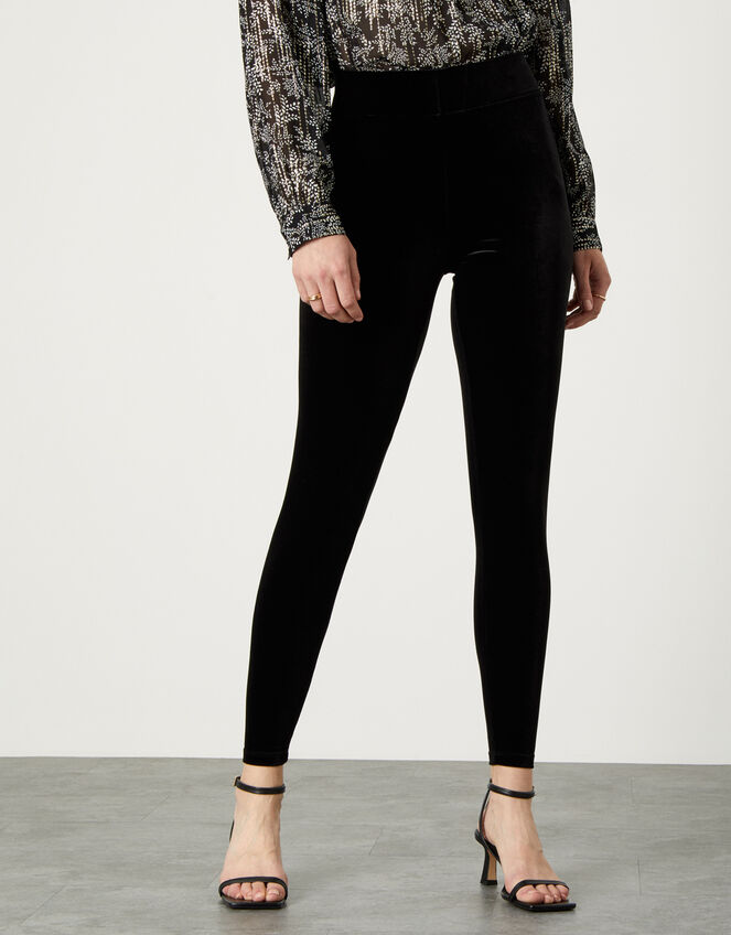 Velvet Leggings, Black (BLACK), large