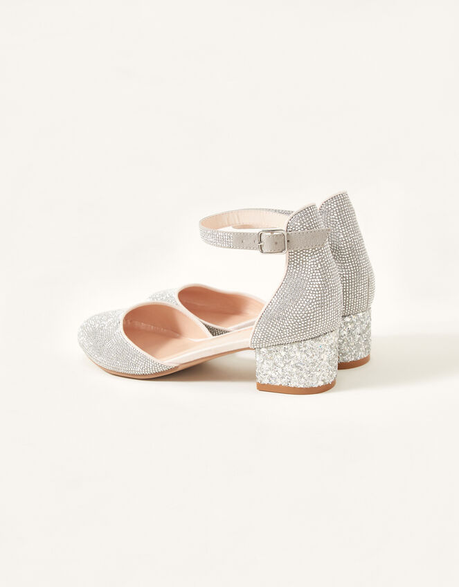 Diamante Two-Part Heels, Silver (SILVER), large