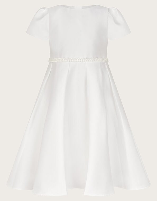 Henrietta Pearl Belt Dress, Ivory (IVORY), large