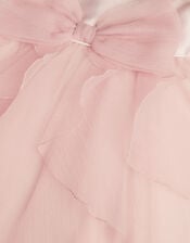 Raphela Puff Sleeve Bow Party Dress, Pink (PINK), large