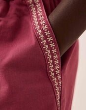 East Della Wide Leg Cotton Twill Trousers, Pink (PINK), large