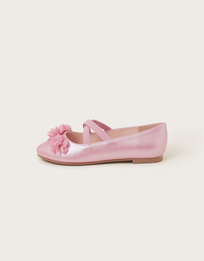 Cross-Over Ballet Flats, Pink (PINK), large