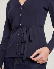 Smart Ribbed Cardigan with LENZING™ ECOVERO™ , Blue (MIDNIGHT), large