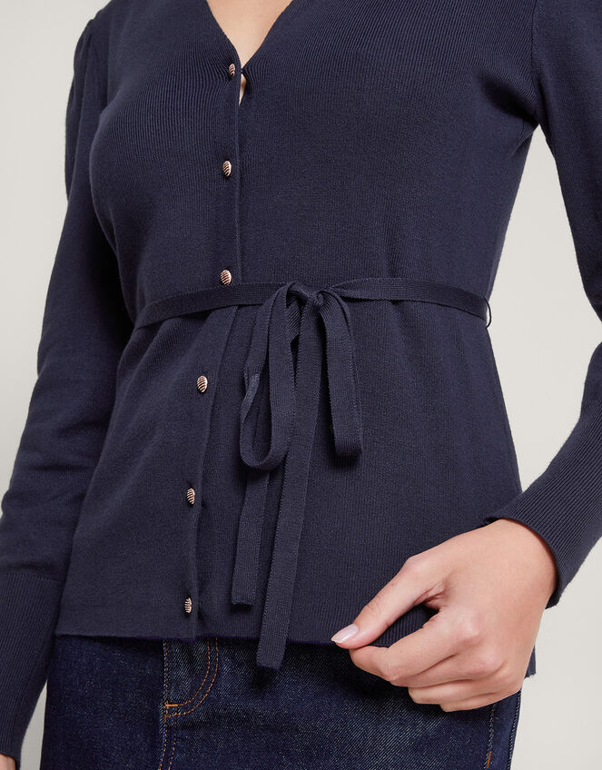 Smart Ribbed Cardigan with LENZING™ ECOVERO™ , Blue (MIDNIGHT), large