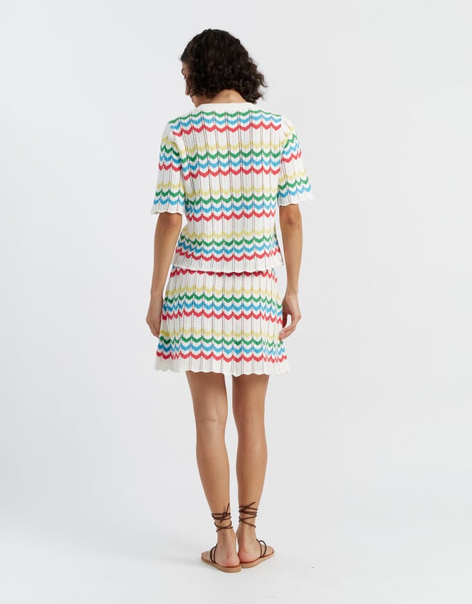 Chinti & Parker Chevron Stitch T-Shirt , Multi (MULTI), large