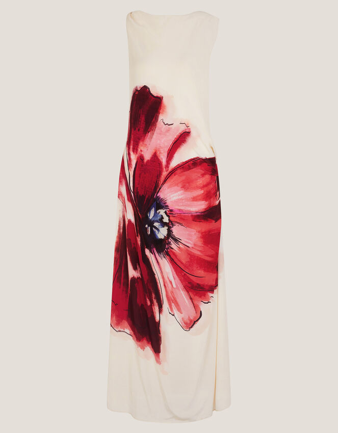 Marinna Sleeveless Floral Maxi Dress, Ivory (IVORY), large