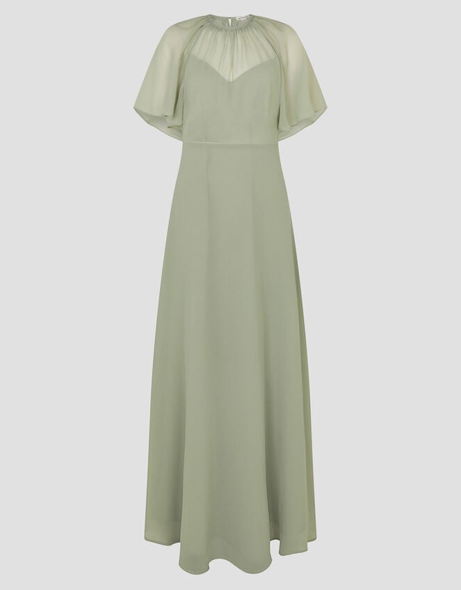 Mona Angel Sleeve Maxi Dress, Green (SAGE), large