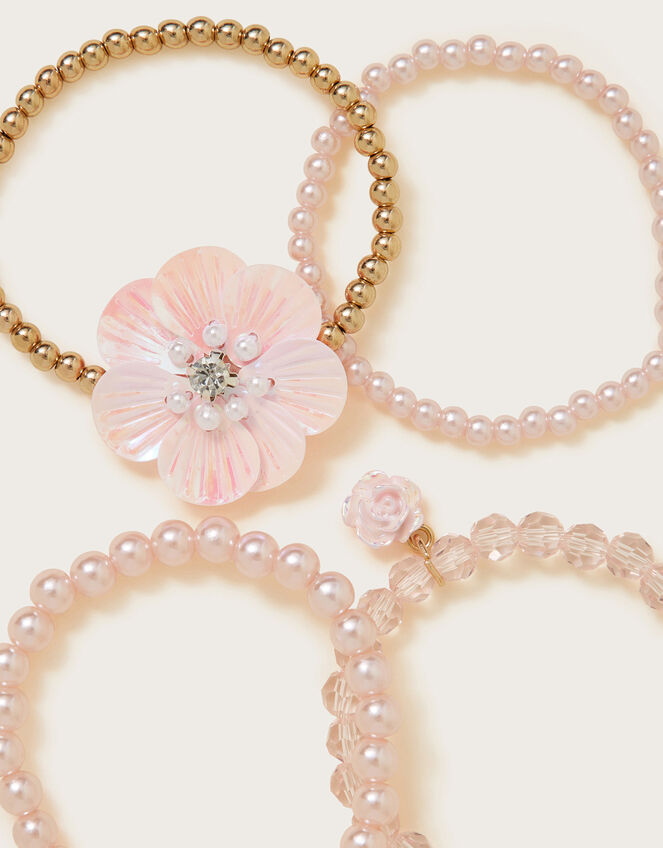 4-Pack Flower Bracelets | Girls' Jewellery | Monsoon UK.