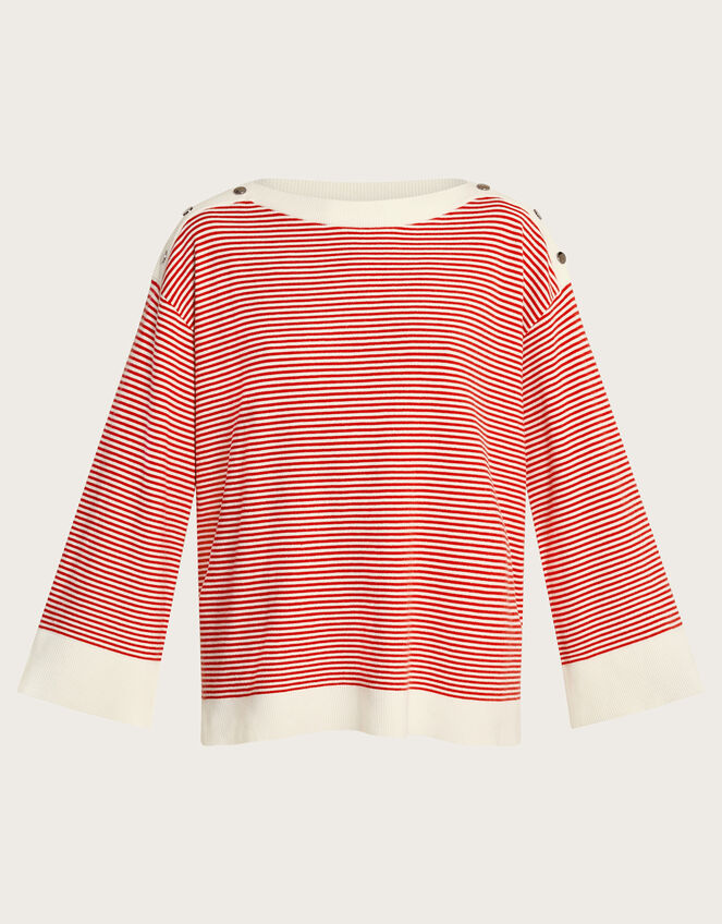 Simmi Stripe Jumper, Red (RED), large