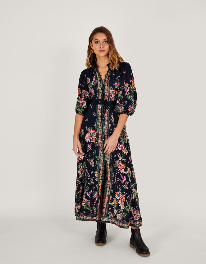 Pruella Shirt Dress in Sustainable Viscose, Black (BLACK), large