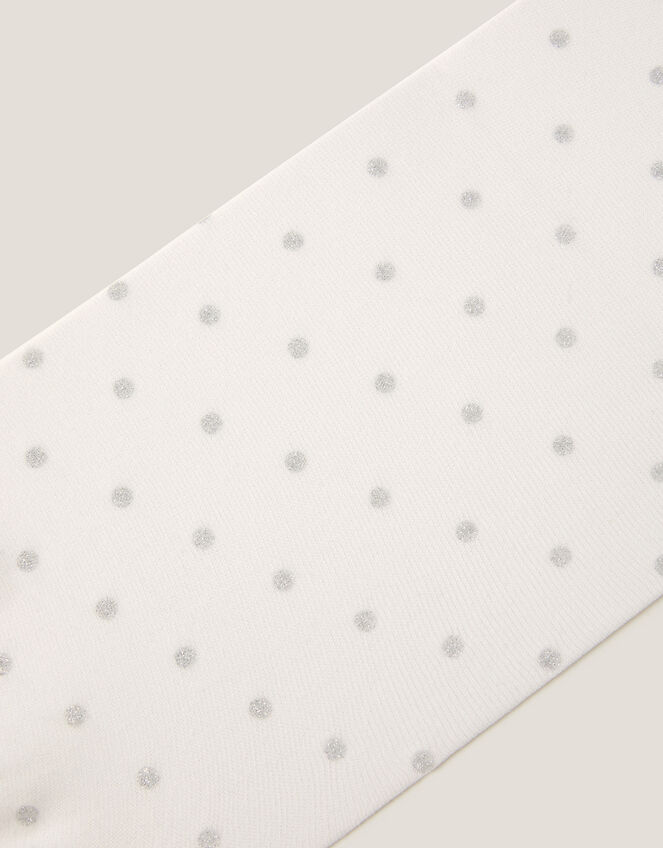 Glitter Spot Tights, Silver (SILVER), large