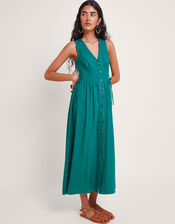 Kaya Button-Through Dress, Teal (TEAL), large