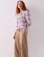 East Mina Check Cotton Shirt, Multi (MULTI), large