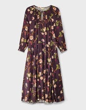 East Adelle Floral Print Maxi Dress, Red (BERRY), large
