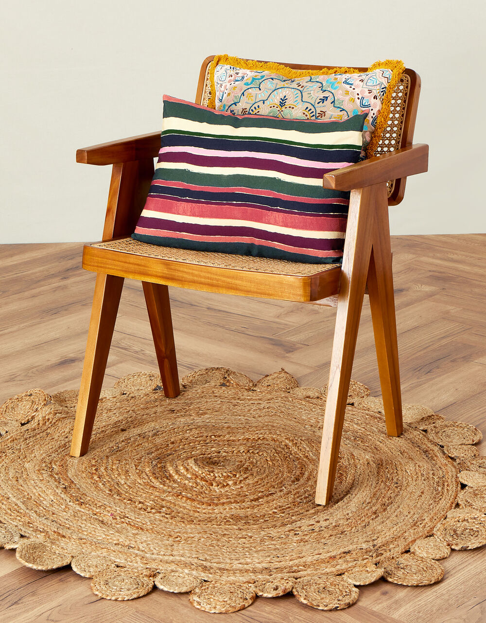 Women Home & Gifting | Stripe Rectangle Cotton Cushion - EH16413