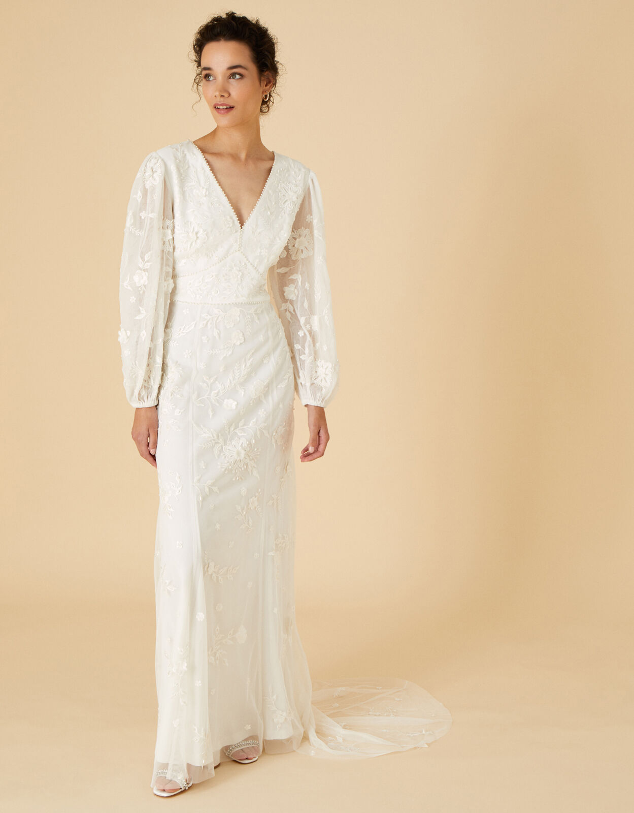 Long sleeve maxi dress for wedding hotsell
