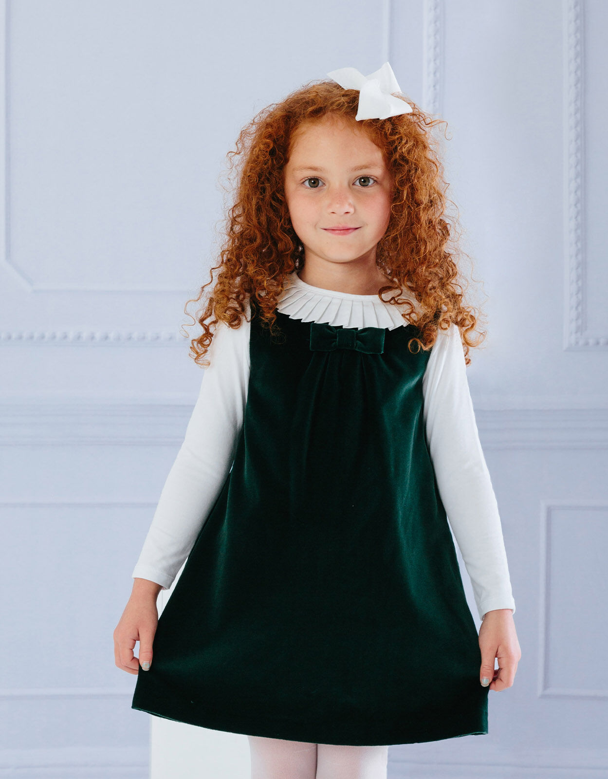 Green pinafore dress sale