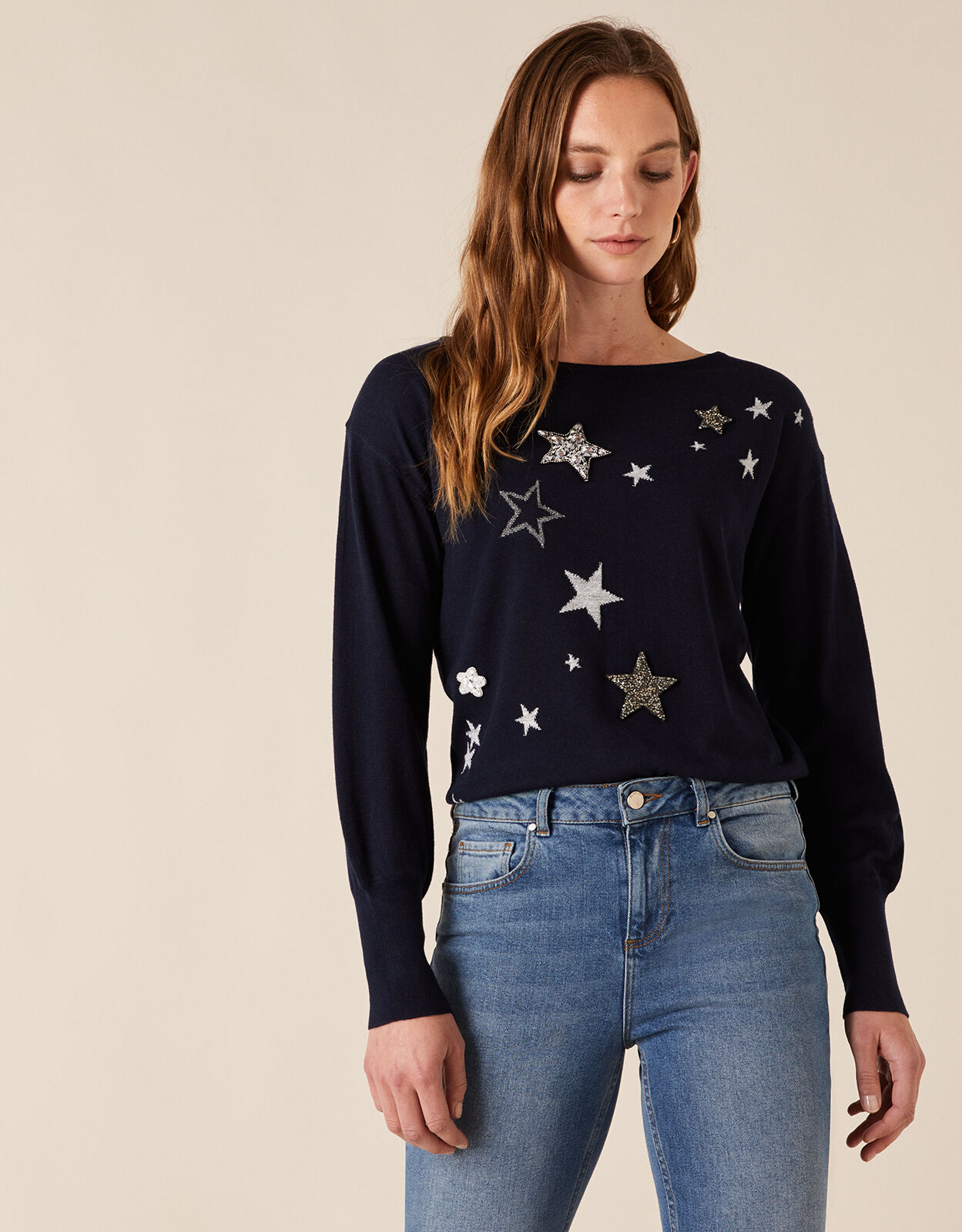 navy sparkle jumper
