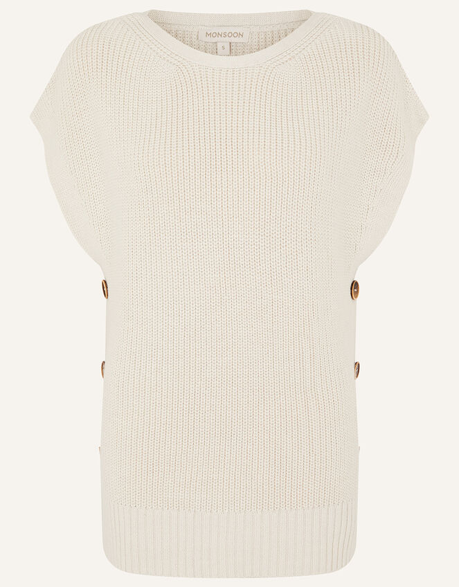 Stitchy Tabard Jumper , Ivory (IVORY), large